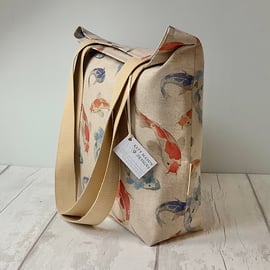 Koi Carp Tote Bag - Long Handled