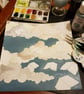 Clouds, rain and books, original artwork  - Image 4