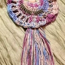 Large Crochet Boho Angel – Reclaimed Yarn Hanging Decoration for Heartfelt Homes