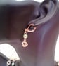 Mobius Chain Maille and Multi Coloured Glass Pearls Necklace and Earrings - Image 9