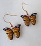 Golden Yellow Butterfly Earrings with KC Gold Ear Wires
