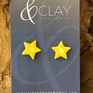 Rock Choir Yellow Star Stud Earrings