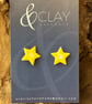 Rock Choir Yellow Star Stud Earrings