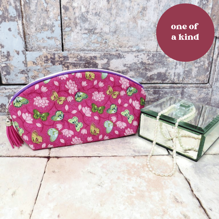 Pink makeup bag
