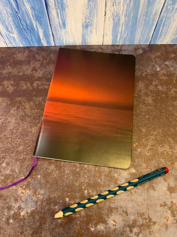 Notebook, Marine themed, A5 (ish), made from up-cycled and recycled materials.