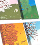 Seasonal Miniature Art - beautiful bundle of 4 original paintings and mini easel - Image 3