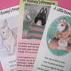 Bunny Rabbit Picture and Poem bookmark set of 3