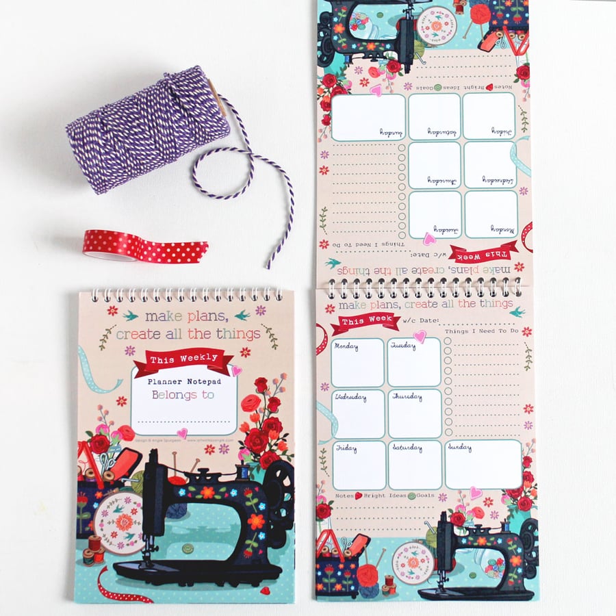 Weekly Planner Notepad - Craft - Make all the things