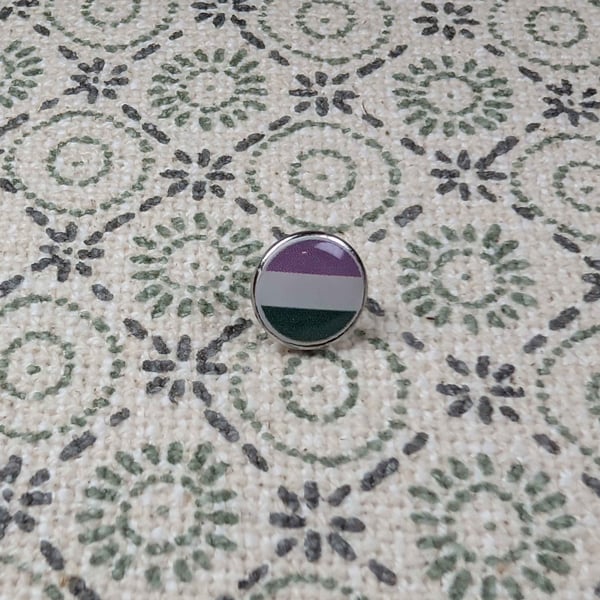 Gender Flag Pin - Pride Themed Pin - Small Resin Topped Pin Badge - LGBTQ