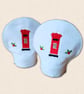 Christmas Post Box Tealight Covers - Embroidered Festive Home Decor