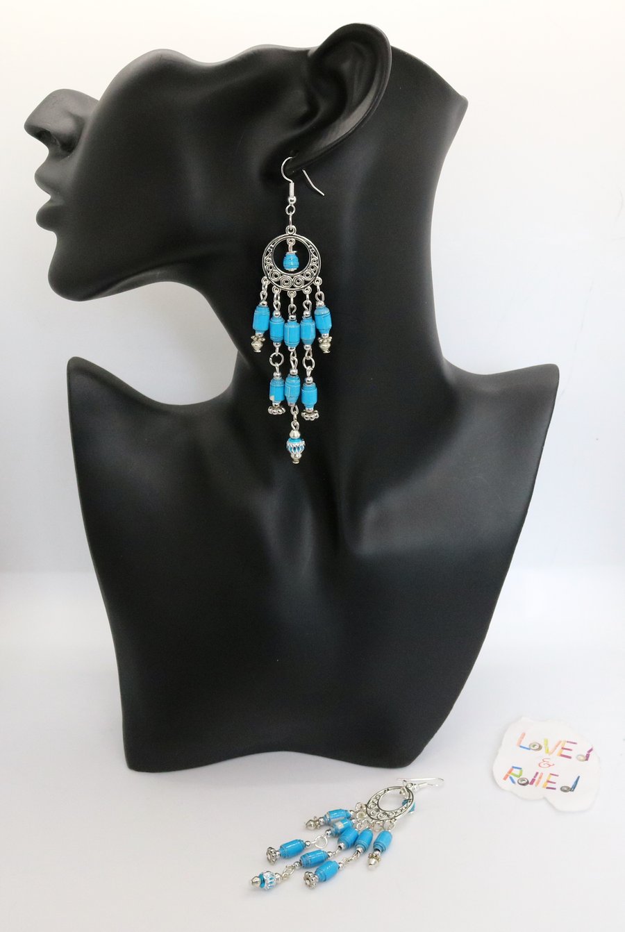 Sky blue cheap colour earrings