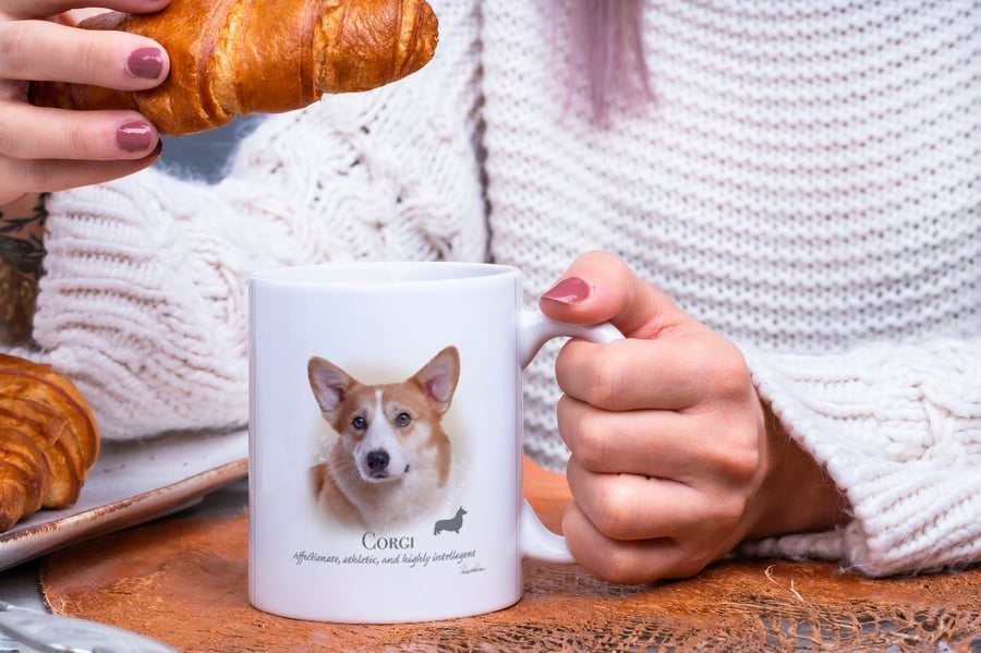 Corgie Design  Mug ,coffee mug ,dog design. Free P&P