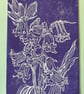 Handmade Bluebell Linocut Design, Original Floral Art Blank Greeting Card - Image 2
