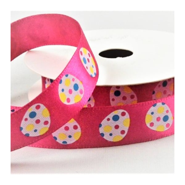 5 metres satin Easter ribbon 15mm