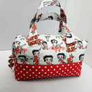 Betty Boop Bag, Quilted, Zipped, Multi Purpose, Make Up , Sewing, Pens, Pencils
