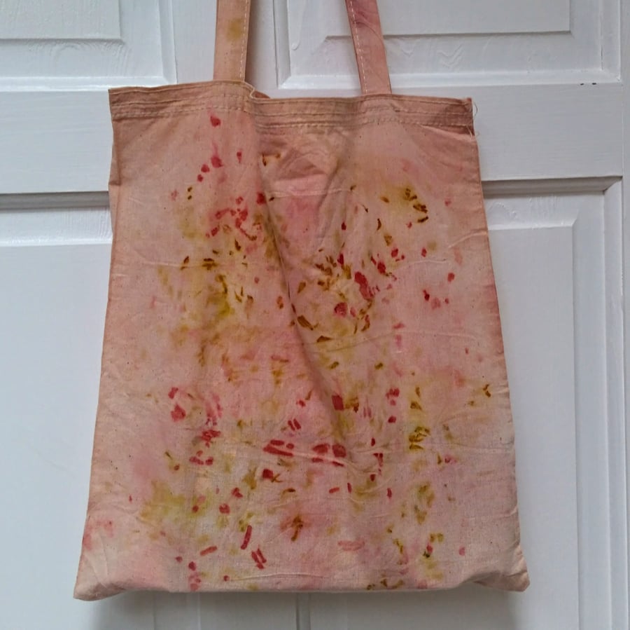 Hand Dyed Bag, Tote, Reusable Bag, Cotton Bag, Travel Bag, Beach Bag, Fabric