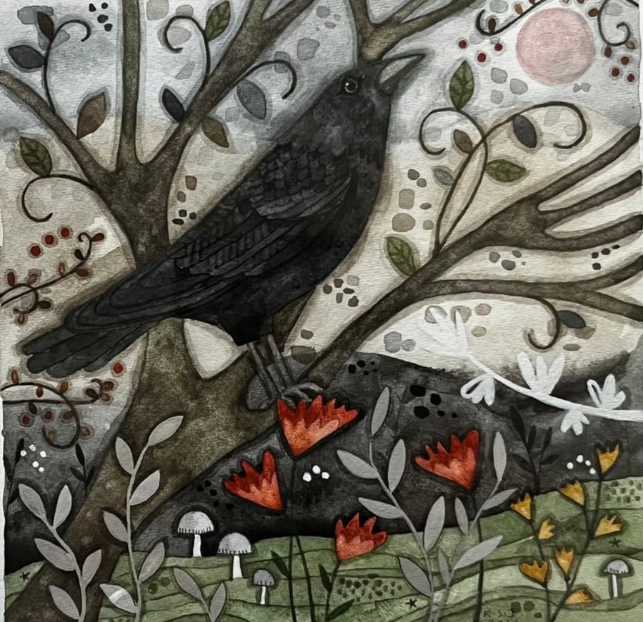Crow Sun PRINT