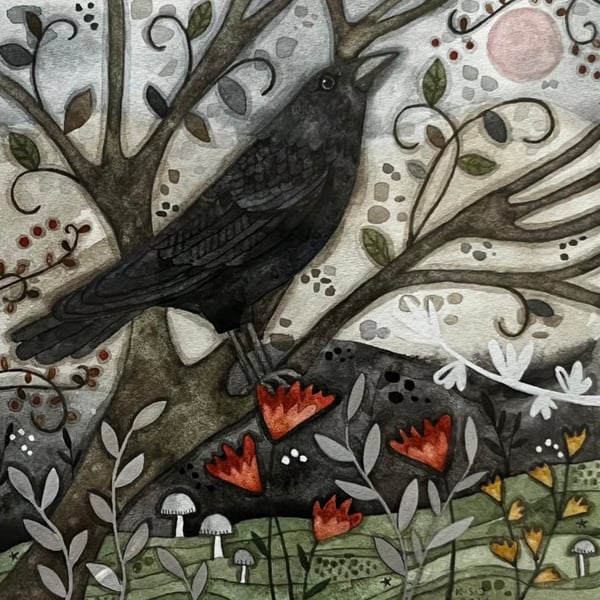 Crow Sun PRINT