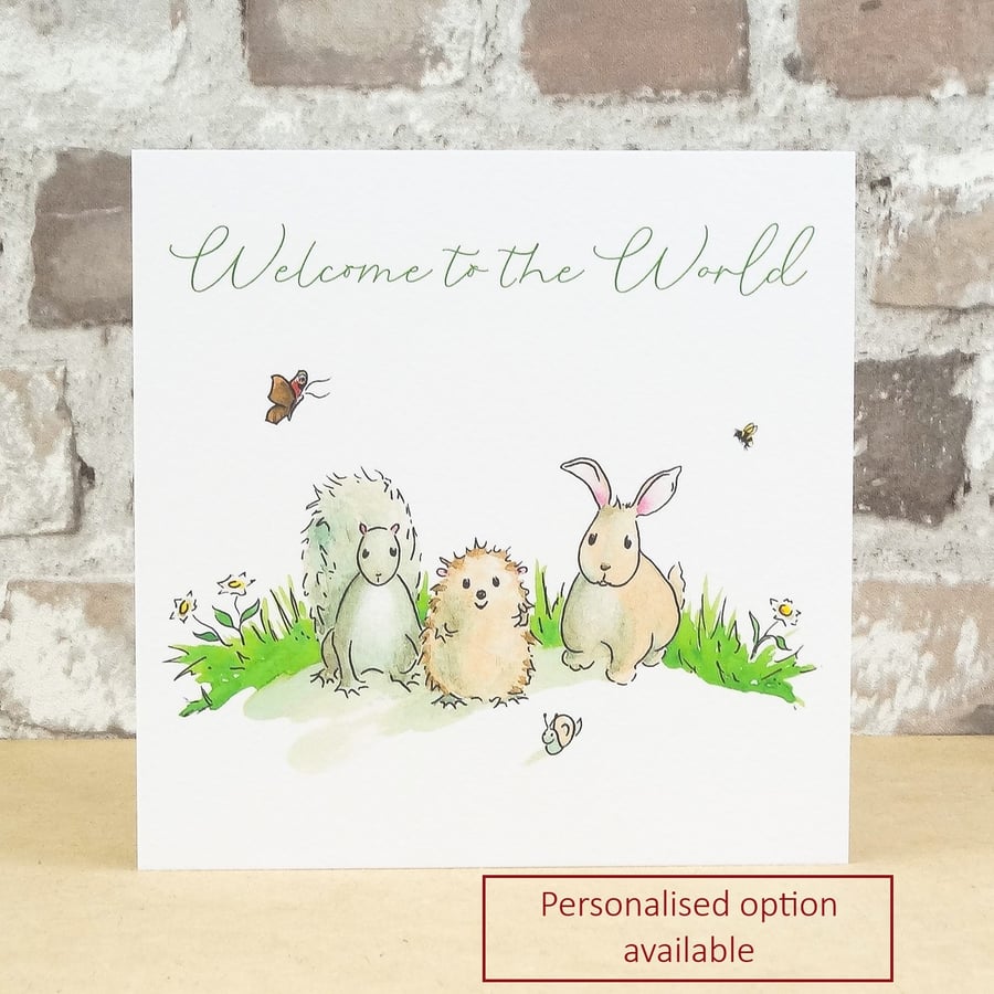 New Baby Card -  Personalised name option available