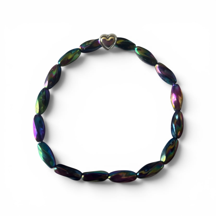 An eye catching handmade bracelet.