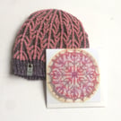 Beautiful Bundle - Hand knitted beanie hat plus FREE greeting card