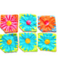Bookmarks, 6 book marks, Set C, Floral Fabric Colourful Daisy print  - Image 3