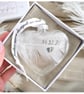Personalized Feather Heart Bauble, Memorial Sympathy Christmas Ornament. Gift Bo