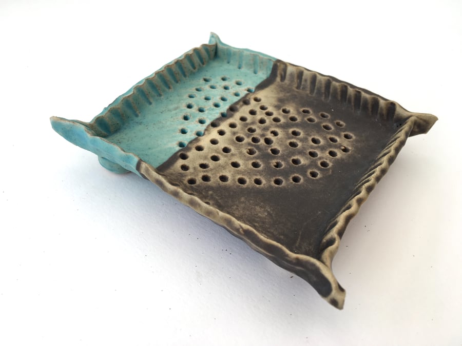 Ceramic soap dish, Loveheart, home decor, ring or earring dish, gift idea