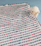 Crochet Baby Blanket, White Multicolour Car Seat Blanket, Newborn Gift - Image 2