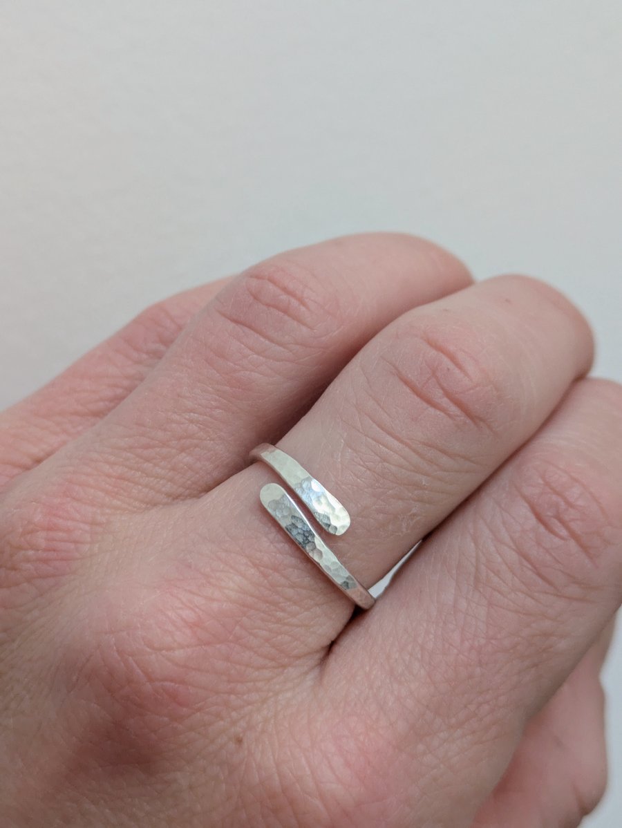 Sterling silver wrap ring 