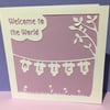 Personalised New Baby Girl Card
