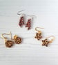 Brown Leopard Print Modern earrings, limited pairs available