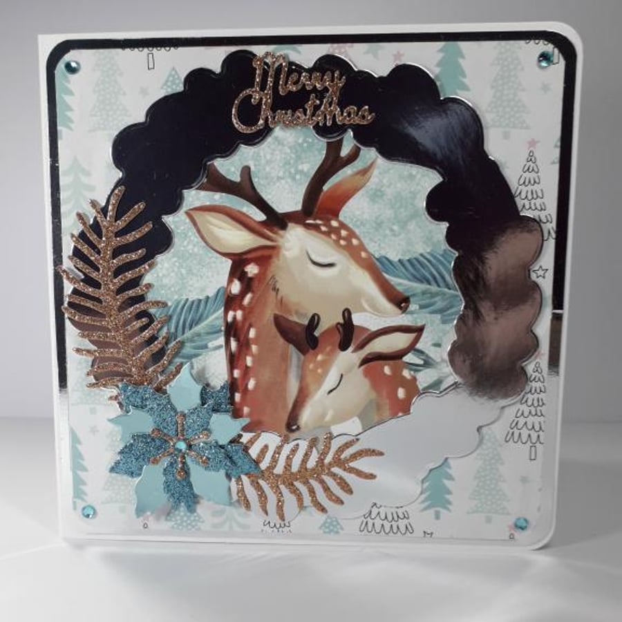 Christmas Card Deer Couple