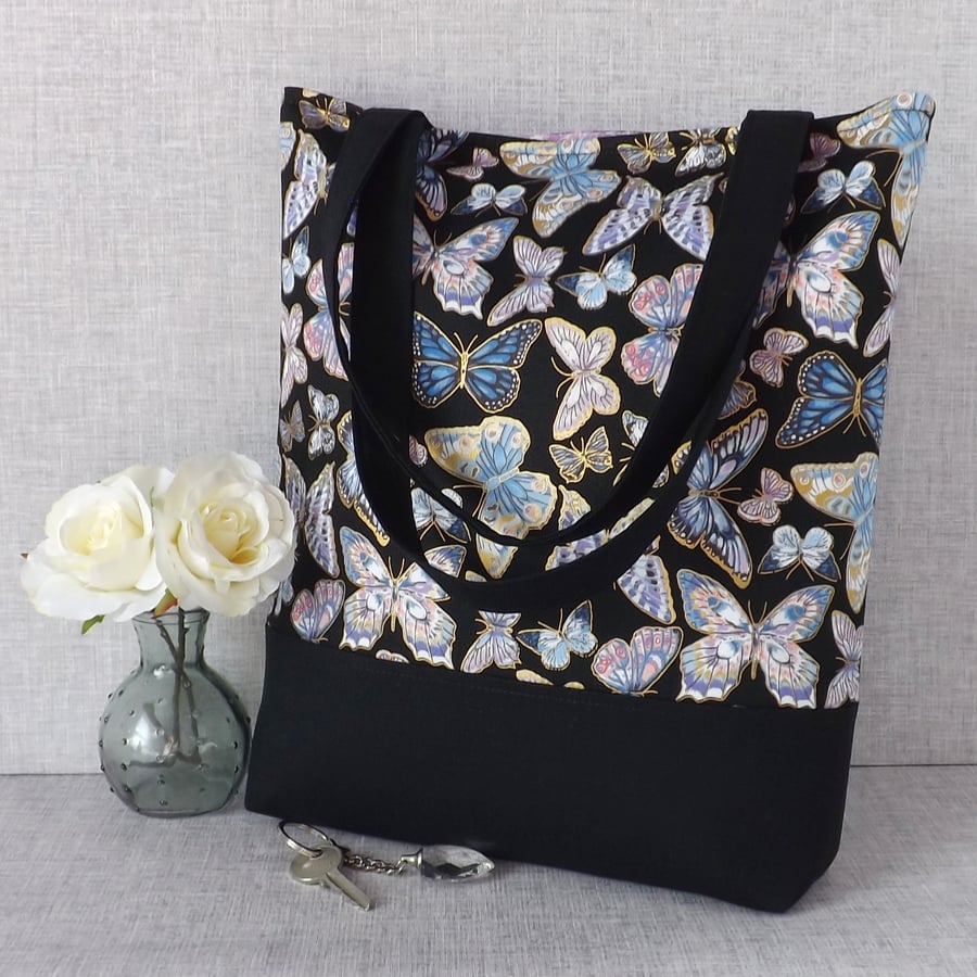 Tote bag, shopping bag, butterflies