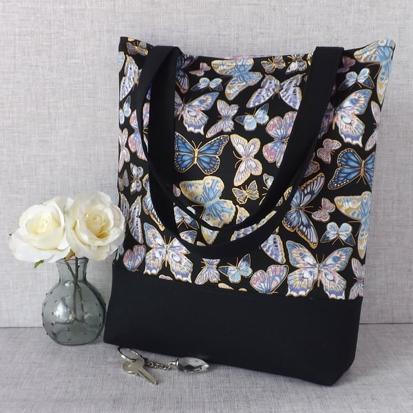 Tote bag, shopping bag, butterflies