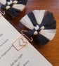 Handmade macrame coffee paperclip bookmark, page keeper 
