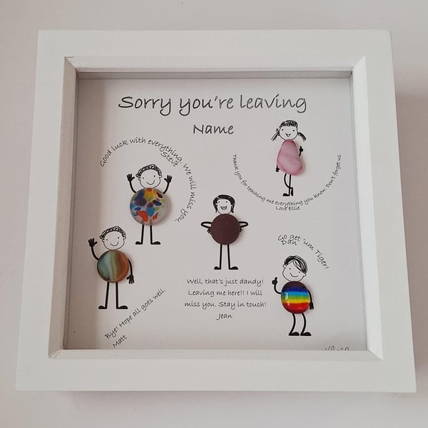 Good Luck at Uni or Sorry You're Leaving Gift Picture Frame: Sea Glass Art