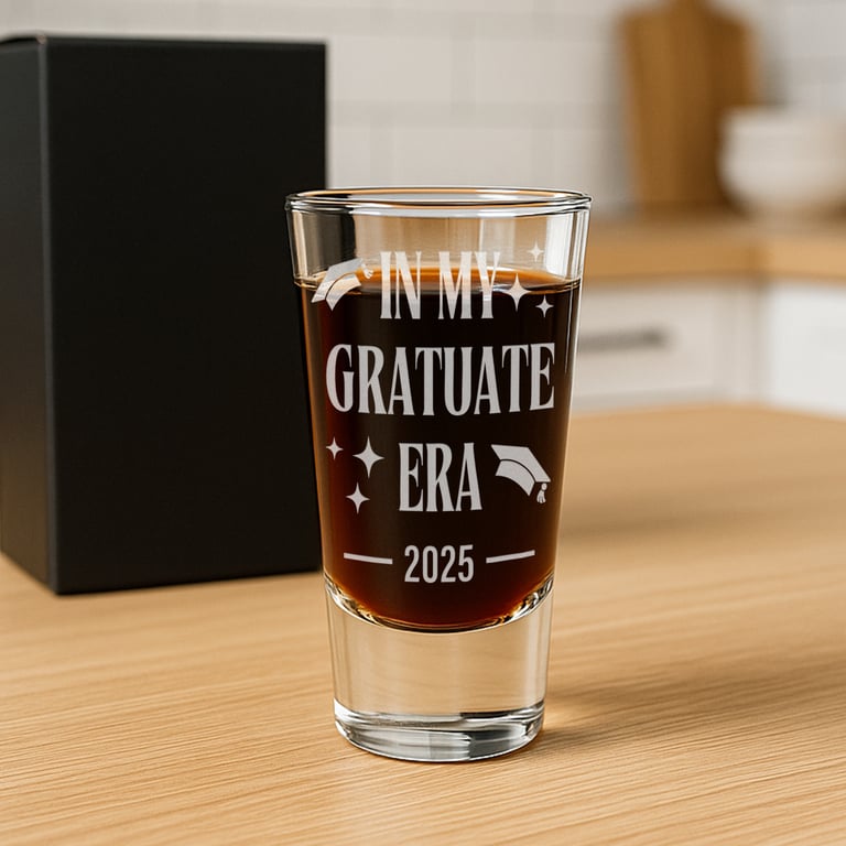 Personalised Graduation Gift –  In My Graduate Era - Custom Shot Glass
