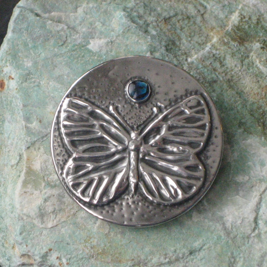 Reduced! Butterfly brooch in silver pewter