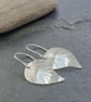 Silver Leaf Earrings, Gift for nature lover - Image 2