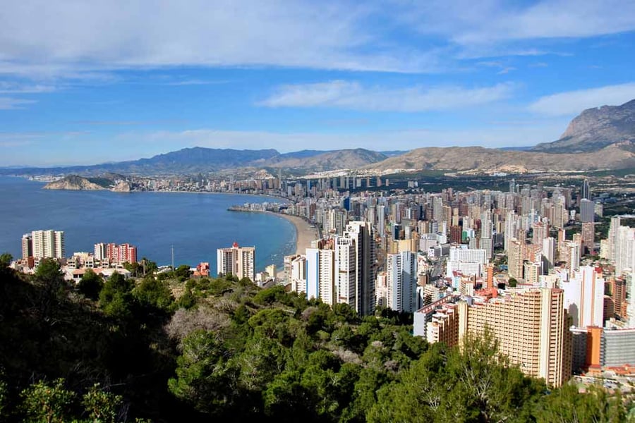 Benidorm Cityscape Skyline Spain Photograph Print