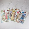Pack of 6 handmade collaged gift tags or journal tags - elegant ladies