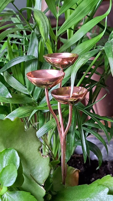Copper Rain Catcher Garden Sculpture GWPsilver
