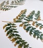Forest Fern Linoprint, original leaf print linocut, natural botanical art - Image 3