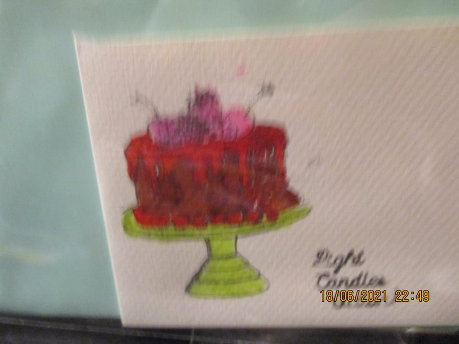 Lights Candles Action!  Cake Card
