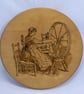  spinning wheel plaque (pyrography) - Image 1