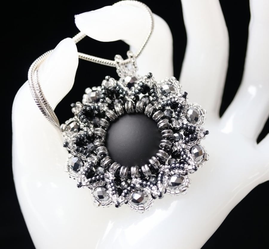 Black and Silver Pendant 