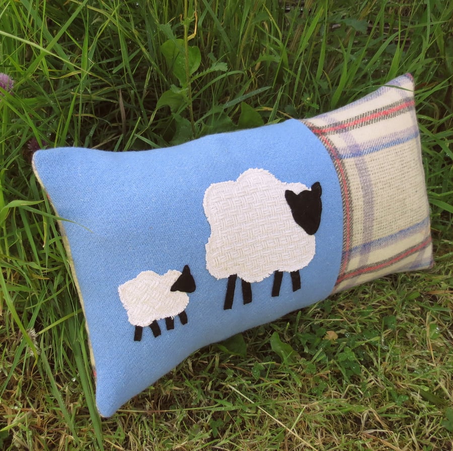 SALE!!!  Sheep.  A soft and tactile cushion made from Welsh wool.
