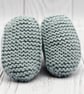 Hand Knitted Baby Booties Newborn Baby -  Pastel Blue - Image 5