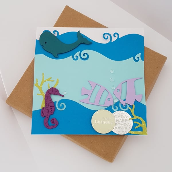 By The Sea Birthday Card